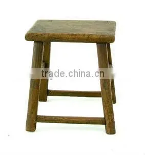 Chinese antique nature wooden round garden stool