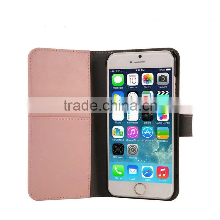professional cute style leather case case flip cover for iPhone 6