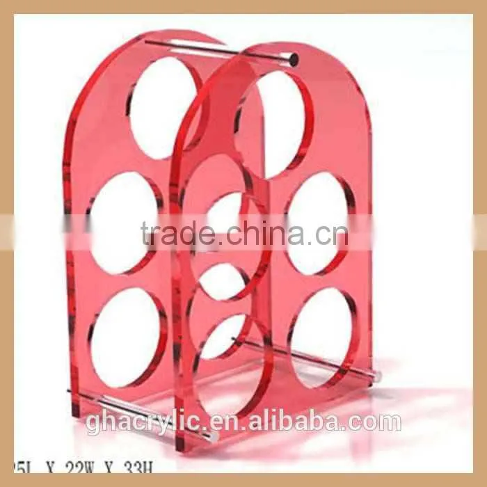 fashion design acrylic wine display rack for wine