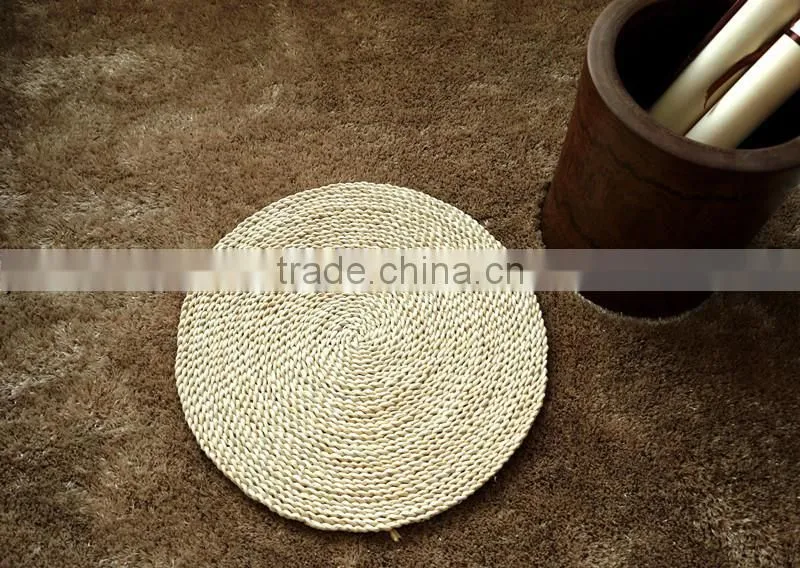 handmade natural fiber cornhusk straw seat cushion yoga seat cushion