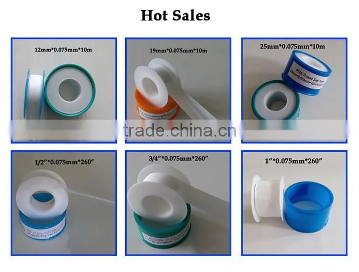 Standard PTFE Teflon tapes and Sealing Strip Style tapes for water joint used hot in Turkey