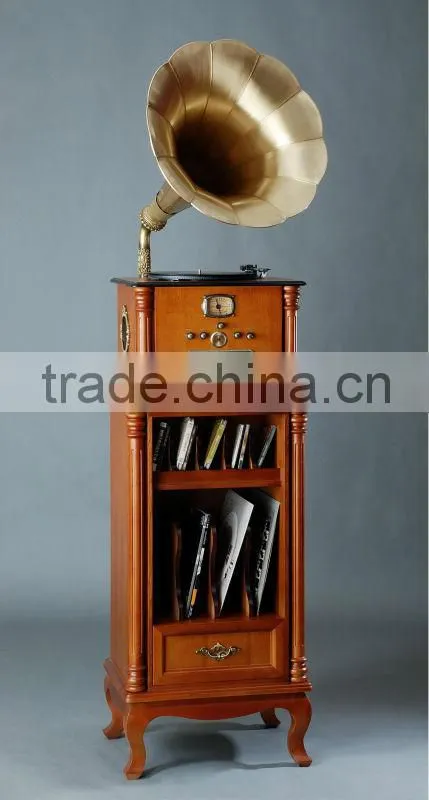 Archaize vinyl record player pure copper loudspeakers with wireless bluetooth retro phonograph record machine