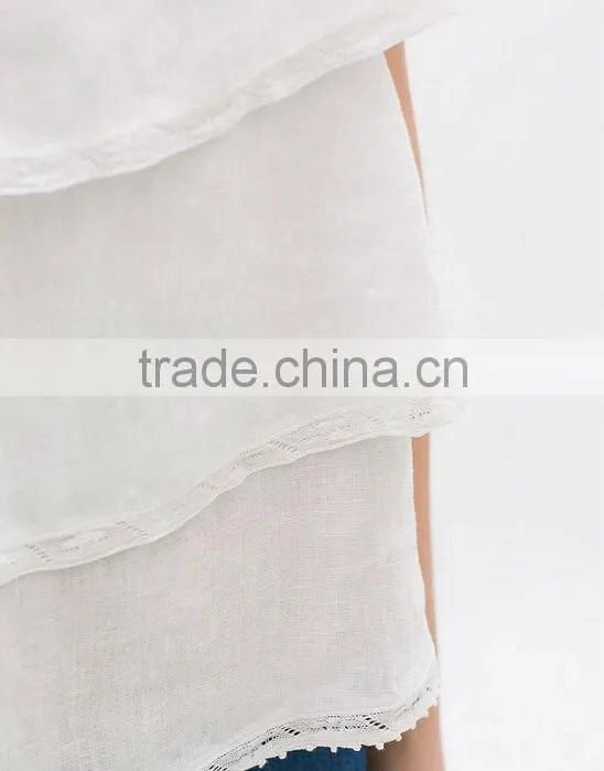 The new style laminated loose flax lace ladies clothing