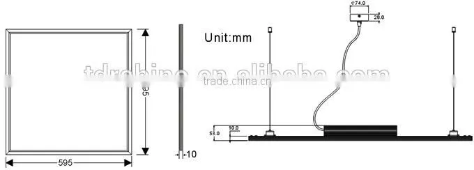 Low price 600x600mm led panel light from China
