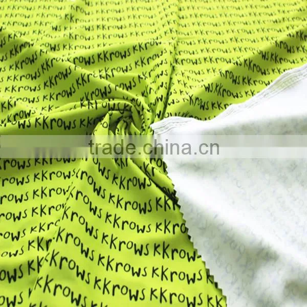 China Supplier Wholesale Letter Printed Nylon Spandex Swimwear Fabric