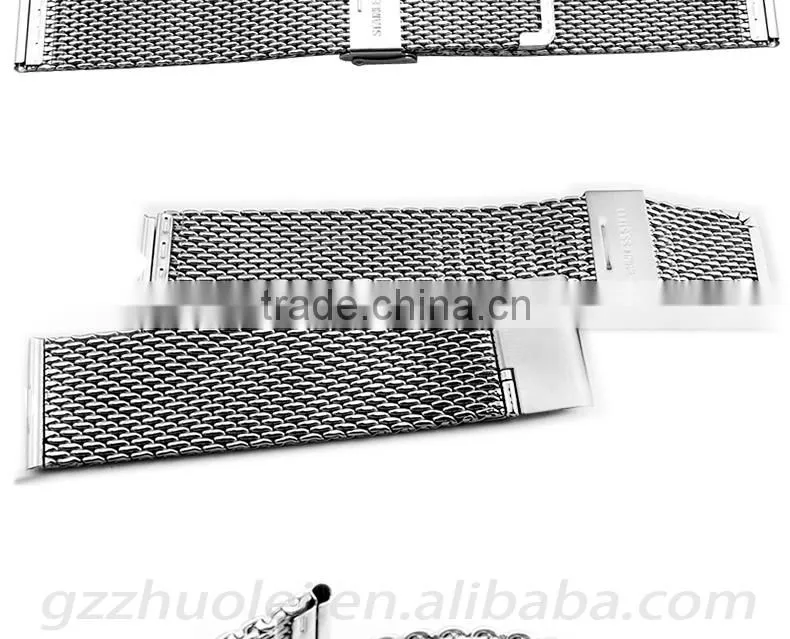 Milanese Classic Buckle Stainless Steel Watchband 20mm 22mm