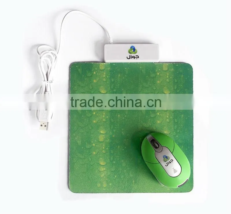 folding rolling up mouse pad with usb hub