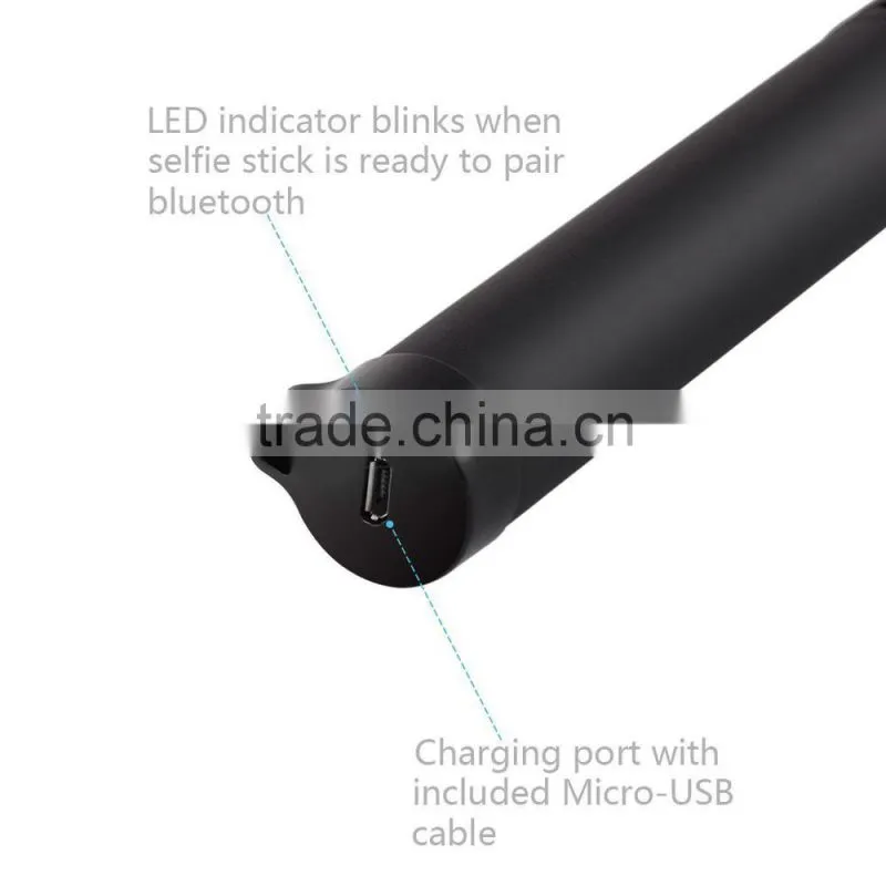 With wireless bluetooth shutter botton bluetooth selfie stick