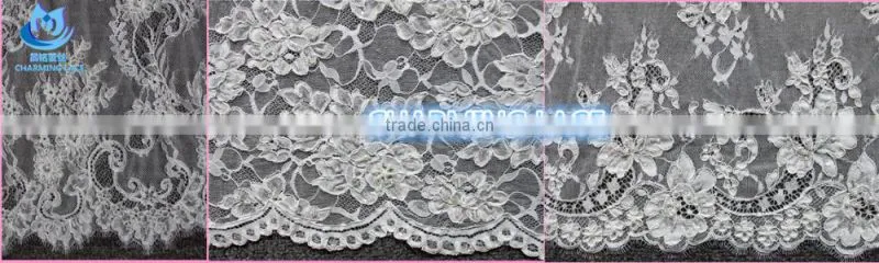 Embroiedered lace fabric CR019C4