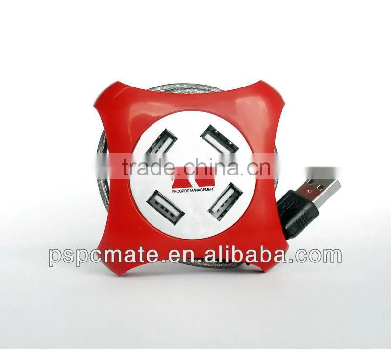 round fan shaped 4 port usb hub as usb gadget promotional gift