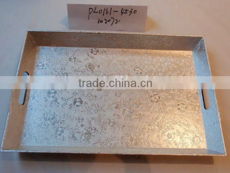 Gold plastic tray,pp charger tray