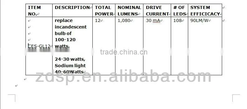 Smd 3528 E39 led corn Light 12w cool White