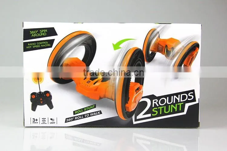 Double-wheel rc stunt toy car 360 degrees,4.8V remote control toys