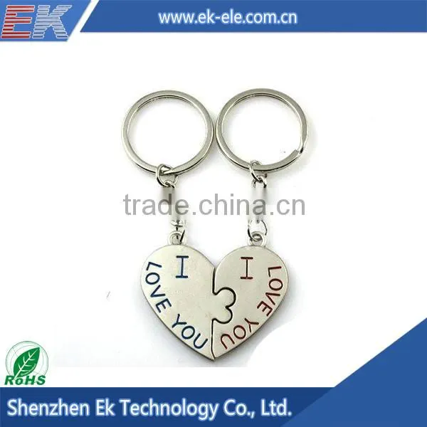 Wholesale products custom made heart-shaped metal keychains