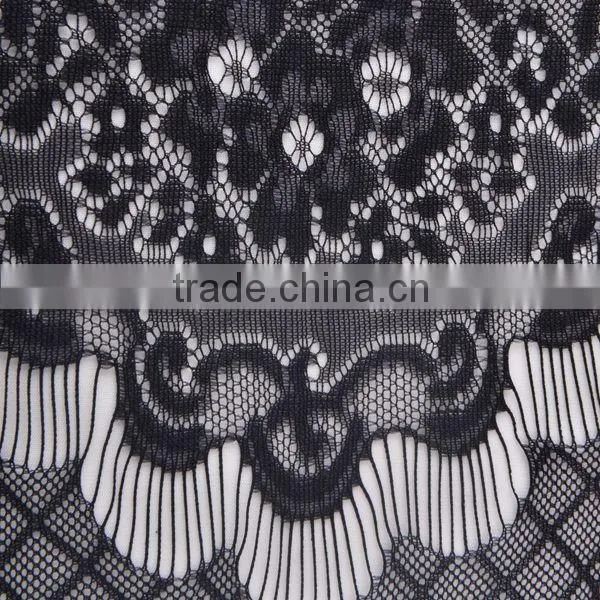100% Nylon eyelash lace fabric flower trim 56''
