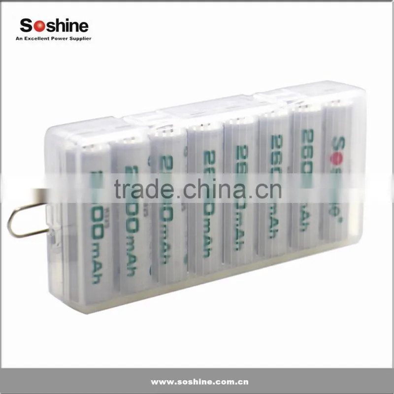Soshine new coming waterproof AA Battery Case For 1-8 pcs AA Batteries