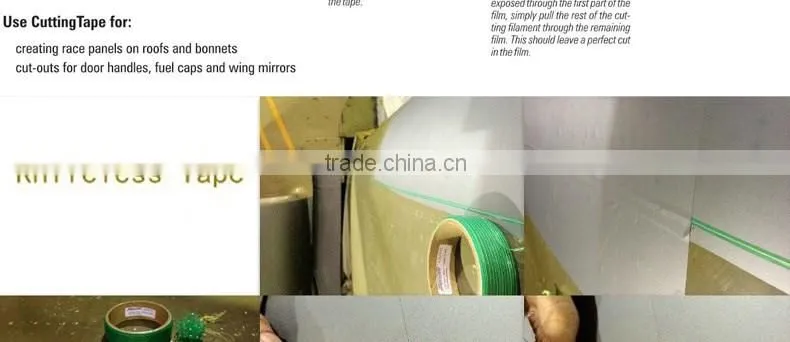 SINO 5mm*50M Paypal Payment 3M Knifeless Tape For Car Wrapping Application Tools