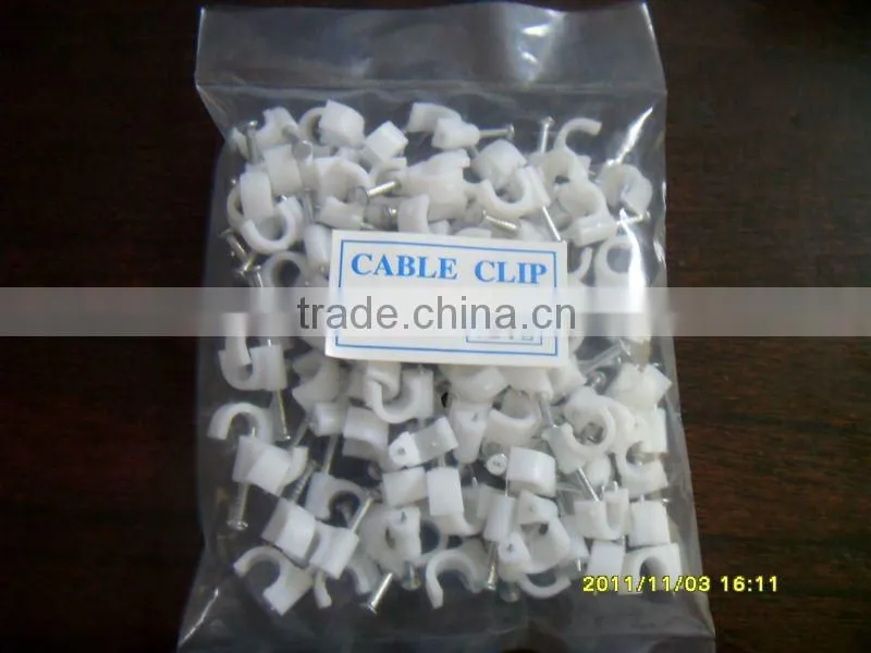 owe factory produce Double Nail Flat cable clips