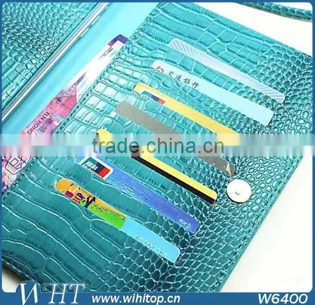 Protective Case for 8" Android Tablet, Crocodile Pattern Flip Wallet PC+PU Leather 8 inch Universal Tablet Leather Case