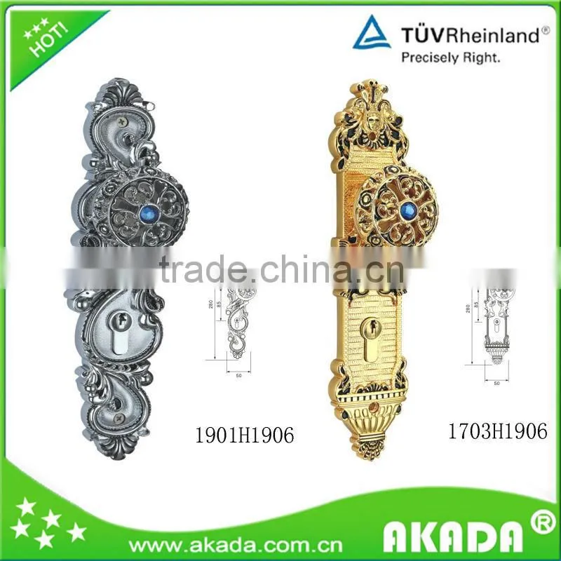 Zinc Alloy Door Handle locksets On Plate 1702H1702