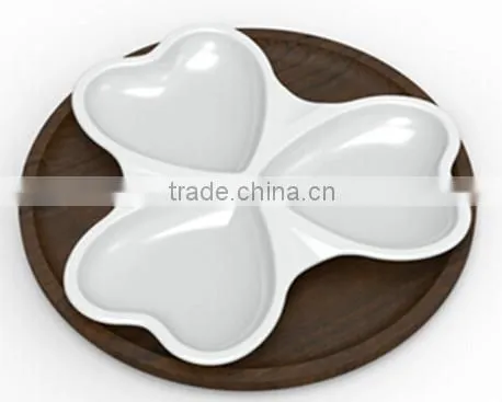 New style fashion white porcelain salad Plate/Snack plate