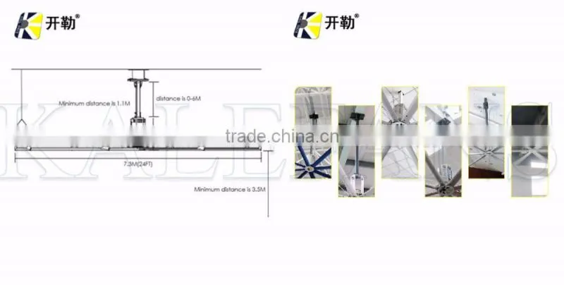 Factory I-beam Mounted Large Ceiling Fan For Industrial