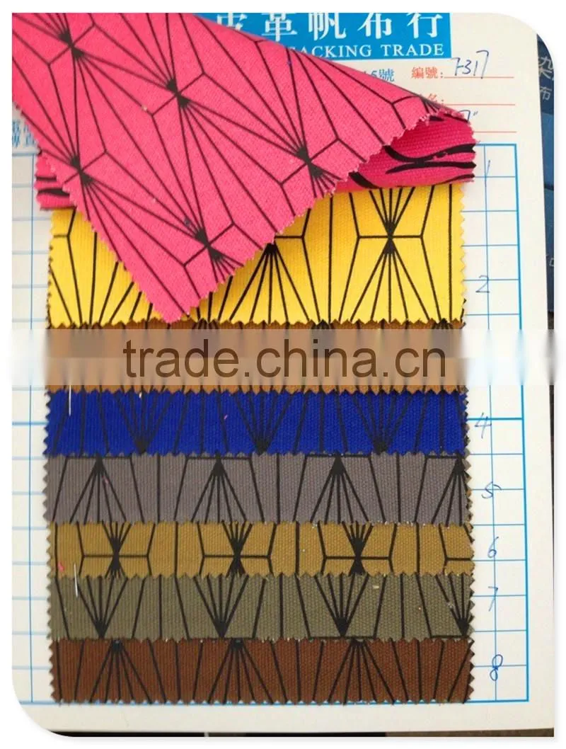 2016 Designer printing organic Cotton Printed Fabric for shoes bag luggage