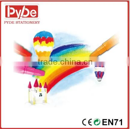 Non-toxic plastic colourful high quality wax crayon Erasable