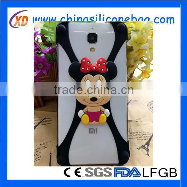 Smart wallet mobile card holder with stiker silicone card holder