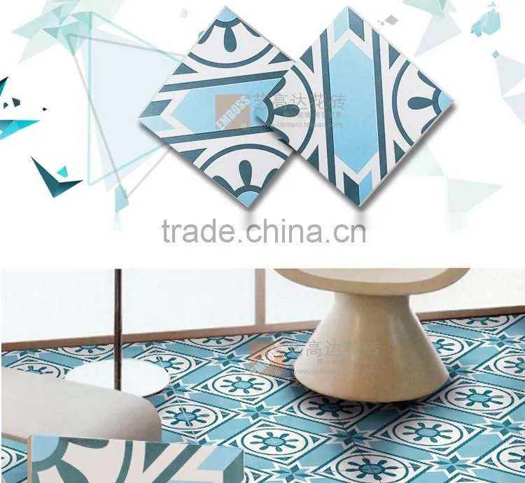 200*200mm blue color glazed ceramic bathroom tile design