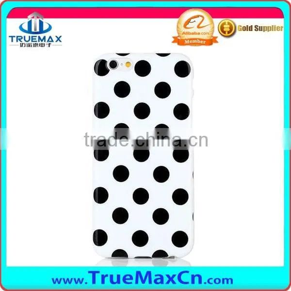 2016 New Hot Sale TPU Case for iPhone 6 Polka Dot TPU Case