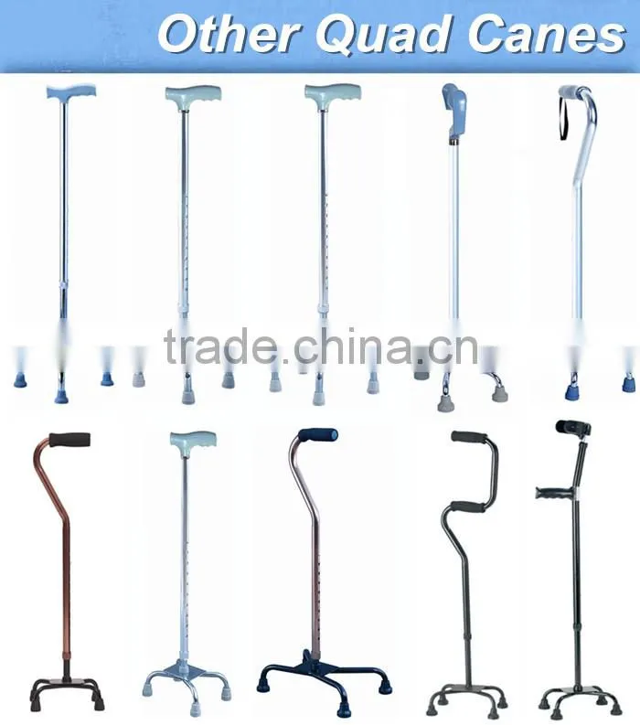 Aluminum quad walking cane