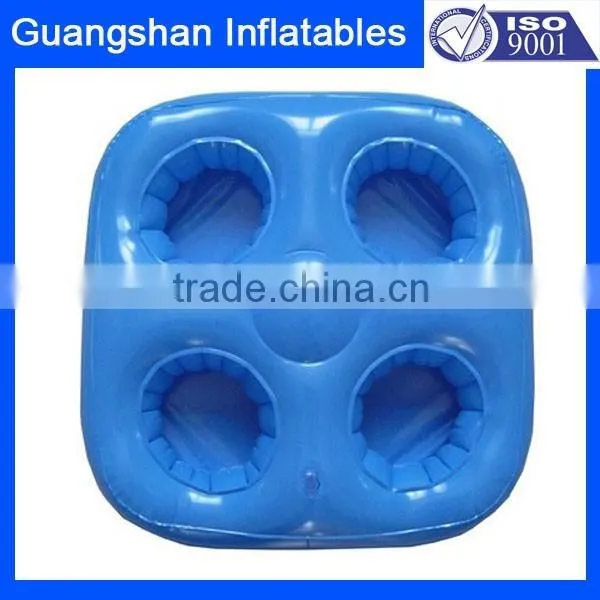 Inflatable pool floating party drink holder