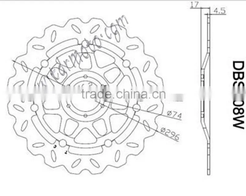 Hot sale High Quality wavy floating brake disc rotors for Racing bike Motorcycle Off road bike