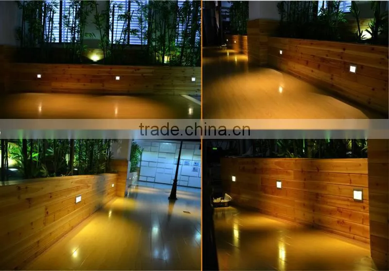 indoor square 87*87mm stair led light/recessed stair light/stair step light
