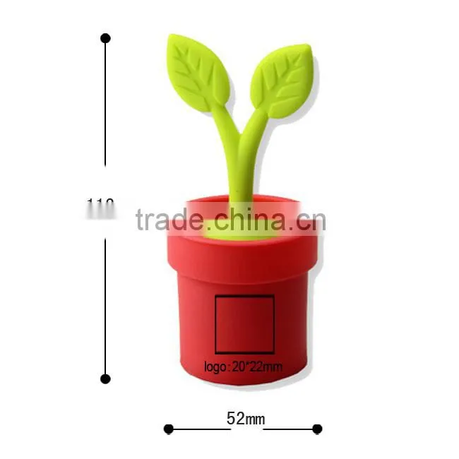 Silicone flower pot tea infuser wedding favor