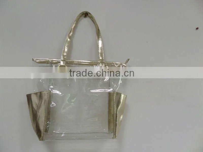 clear PVC shopping bag style LFW026