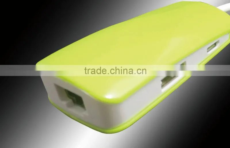 USB 3.1 type c to USB2.0 HUB with lan port and mirco USB PORT compatible with USB2.0/1.2/1.0