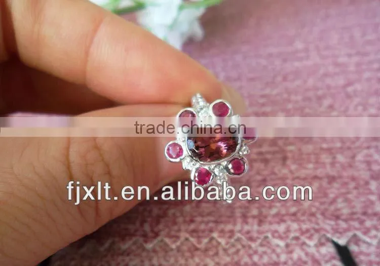 Latest Fashionable 925 Sterling Silver Tourmaline Jewelry Ring