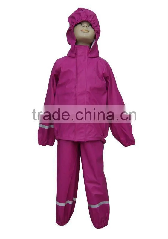 Kid's All-over Printed PU Knitted Rain Sets, Rain Suit, Rain Wear