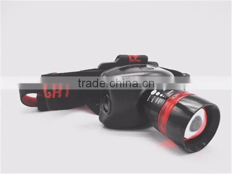 3W headlamps adjustable camping light plastic aluminum LED head light 3AAA battery