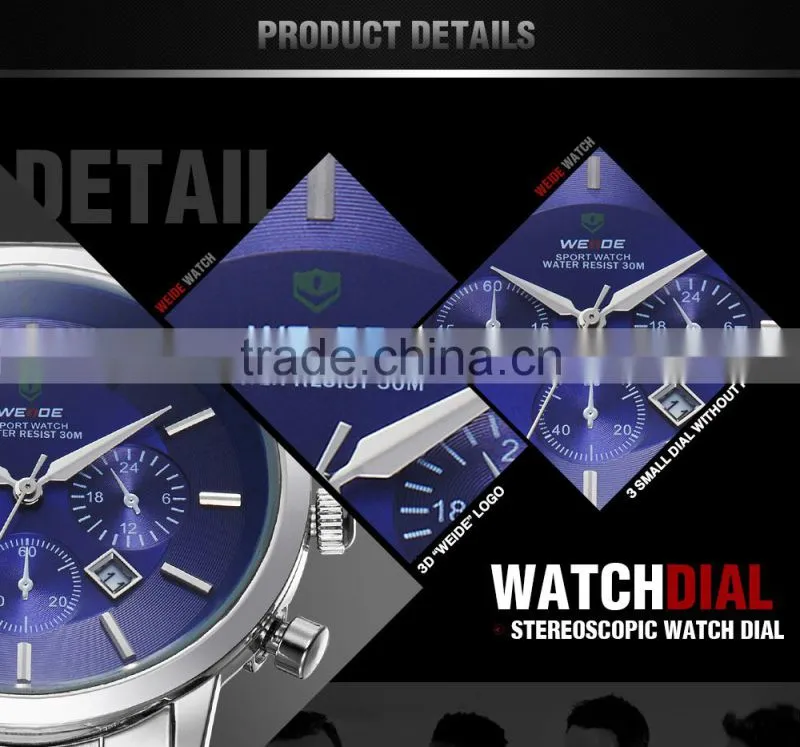 WEIDE 2015 Alibaba Website 3 colors Waterproof Luxurt Watch Cheap Watches Online