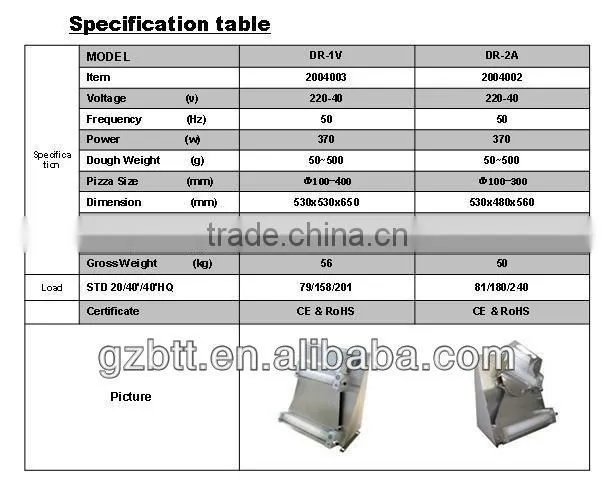stainless steel bread dough pressing/ rolling machine