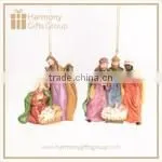 Gold Three Kings Holding Treasure on Camel Resin Figure Home Decoration