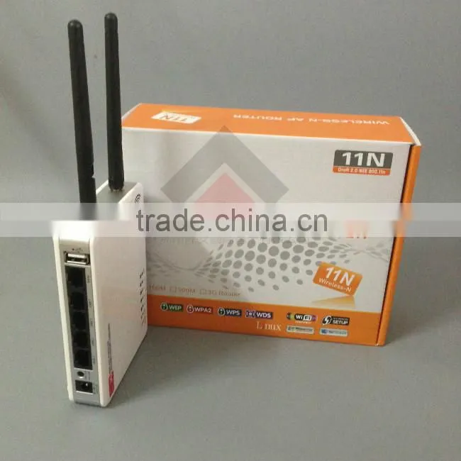 Factory Supply Ralink 3052 300Mbps 3G Wireless Router With 1 WAN Port 4 LAN Port 1 USB Port