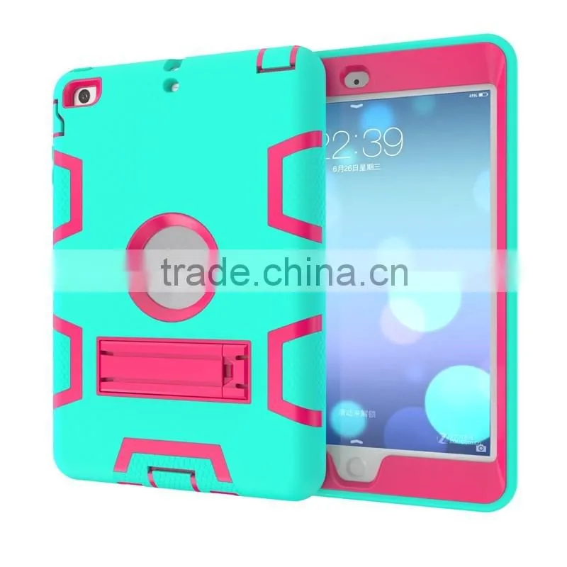 Fashion and special designde Contrast color tablet case for ipad mini 3 with kickstand