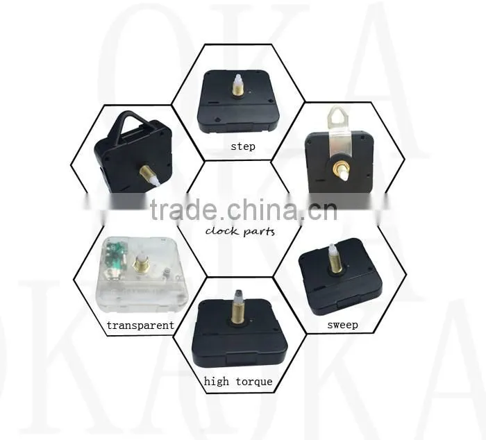 silent Sweeping Clock Movement Plastic Quartz Wall Clock