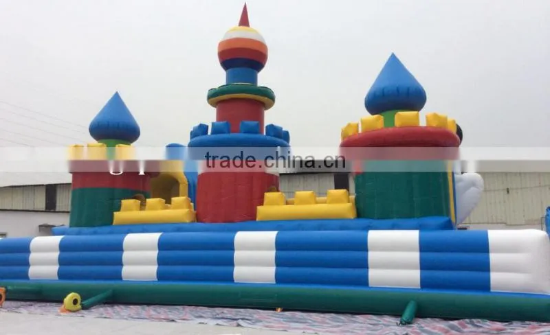 2016 hot sale inflatable fun city, outdoor playground inflatable castle, inflatable amusement park