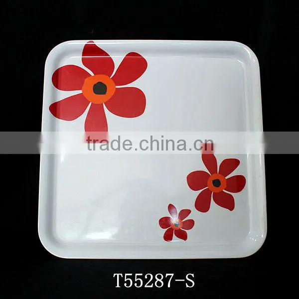 Square clear plastic tray lunch tray