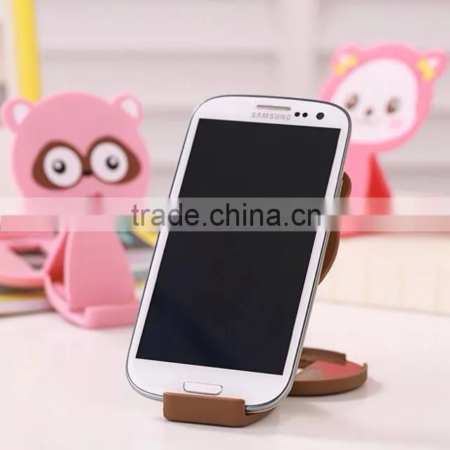 Cartoon mirror plastic cell phone display stand